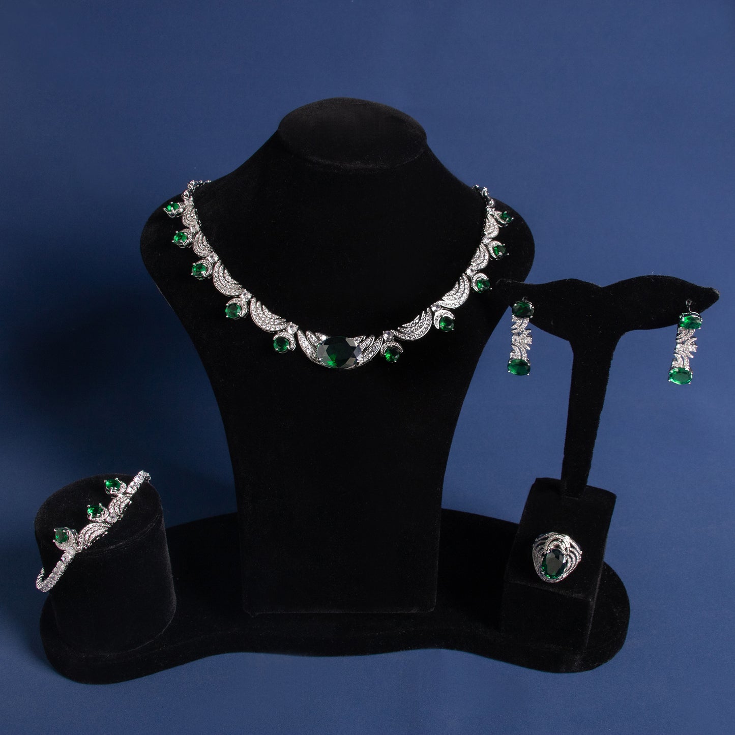 2026 Hot Sale Wholesale Brass Cubic Zircon Diamond Jewelry Sets For Women Multi Color