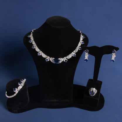 2026 Hot Sale Wholesale Brass Cubic Zircon Diamond Jewelry Sets For Women Multi Color