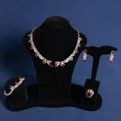 2026 Hot Sale Wholesale Brass Cubic Zircon Diamond Jewelry Sets For Women Multi Color