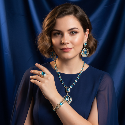 Big Pendant Charms Linked Chain Chunky Jewelry Sets Women Luxury Fashion Jewelry