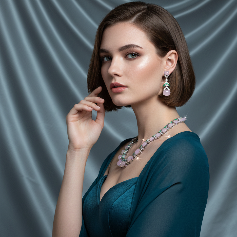 Multi Color Beaded Statement Enamel Drop Earrings Jewelry Sets Wholesale Women