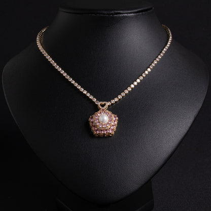 Copper with Zirconia Necklace